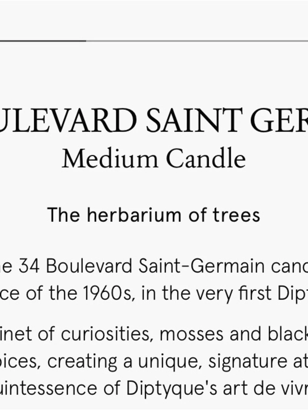Diptyque 34 Boulevard Saint Germain Medium Candle 10.6 oz